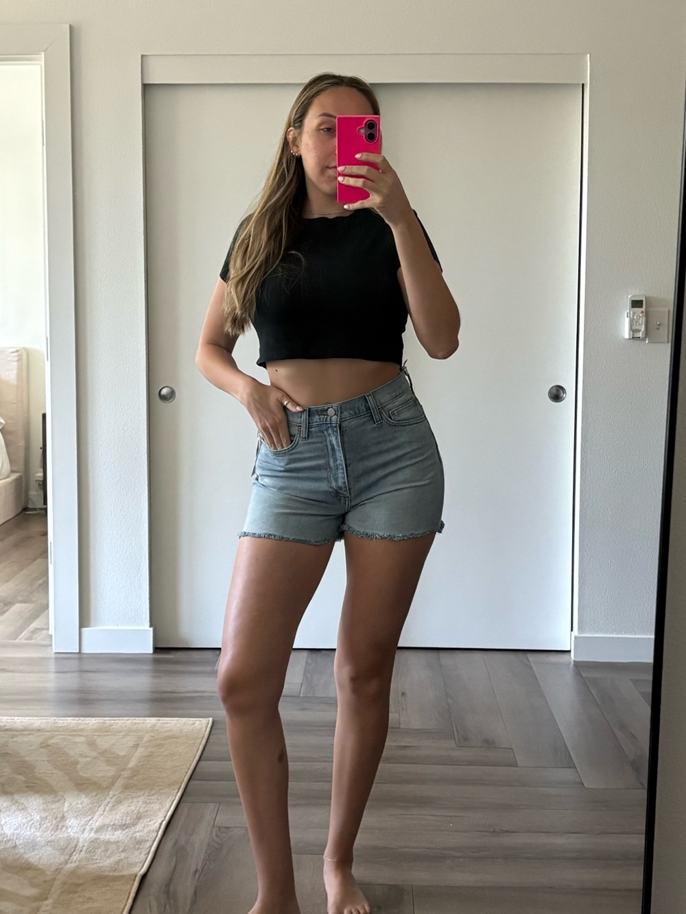 Denim Forum Arlo Blondie Bleu Light Blue Denim Shorts